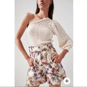 NWT CHUFY High Waisted Belted Luca Shorts in Porto, Size XS